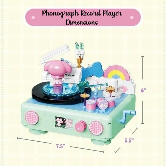 Amazon.com: nanoblock - Sanrio - My Melody ver. 2, Character  Officially Licensed Sanrio My Melody Record Player Building Blocks Set - NEW